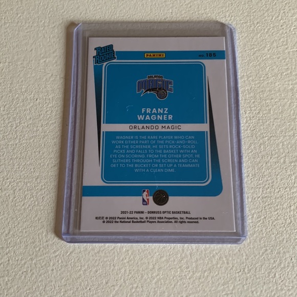 Franz Wagner Optic Donruss Rookie Card - Picture 2 of 2